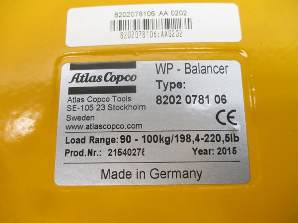 ATLAS COPCO 8202078106 198.4-220.5LBS NSMP