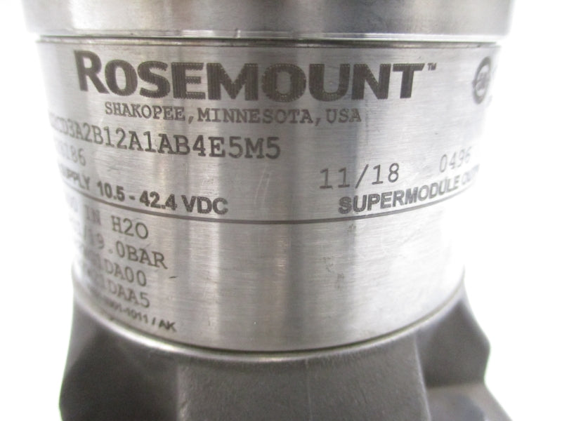 ROSEMOUNT 3051S2CD3A2B12A1AB4E5M5 10.5-42.4VDC 275PSI UNMP