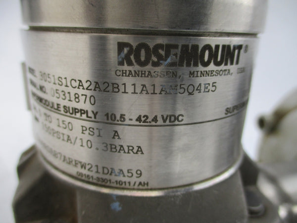 ROSEMOUNT 3051S1CA2A2B11A1AM5Q4E5 10.5-42.4VDC 150PSI UNMP