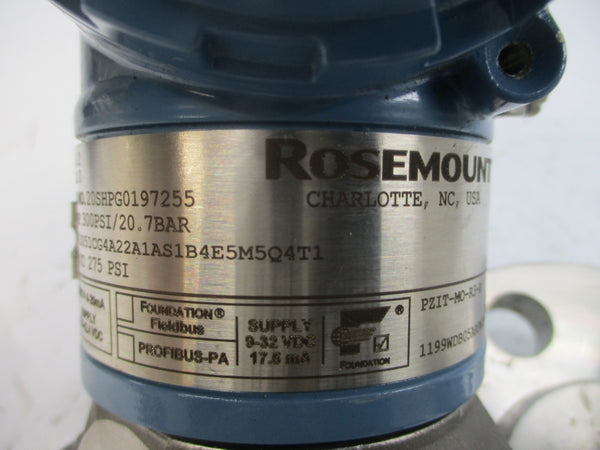 ROSEMOUNT 3051CG4A22A1AS1B4E5M5Q4T1 10.5-42.4VDC 300PSI UNMP