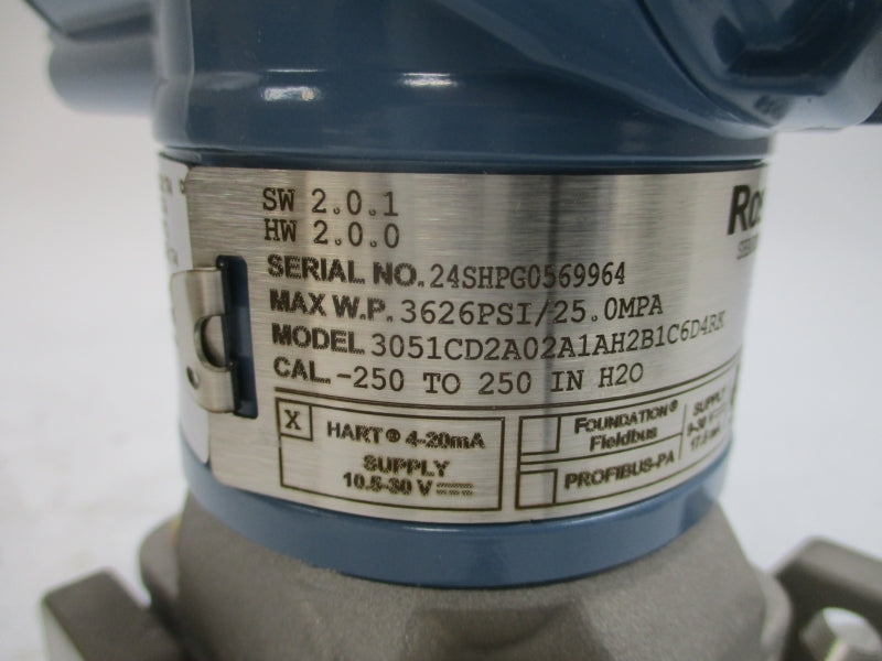 ROSEMOUNT 3051CD2A02A1AH2B1C6D4RK 10.5-30V 3626PSI NSMP