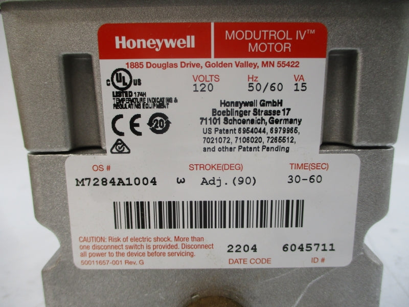 HONEYWELL M7284A1004 120V 30-60S NSMP
