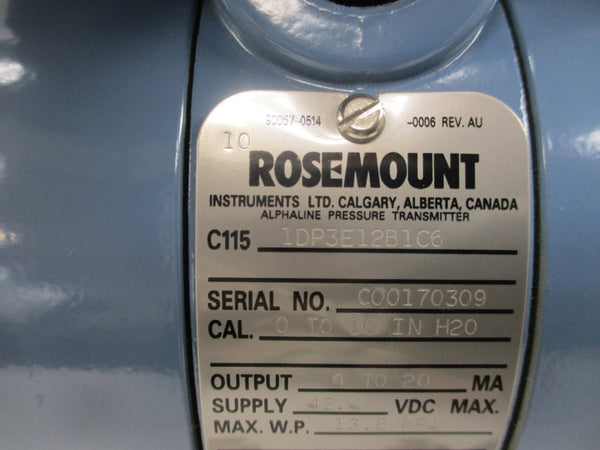 ROSEMOUNT C1151DP3E12B1C6 42.4VDC NSNP