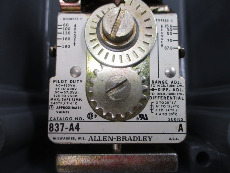 ALLEN BRADLEY 837-A4J SER. A 24-600VAC (BR/YL) NSMP