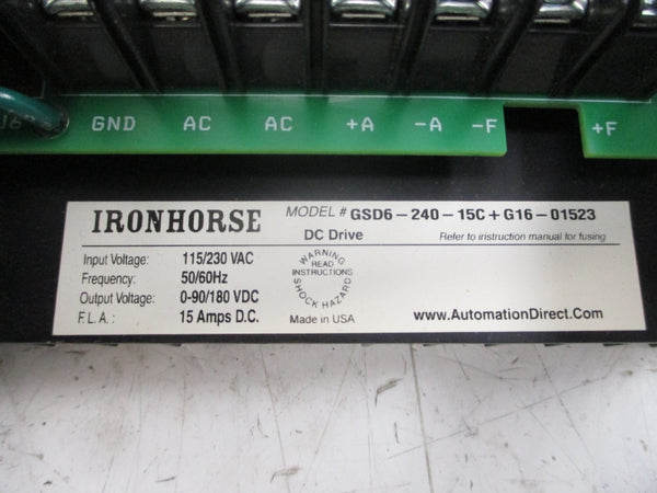 AUTOMATION DIRECT GSD6-240-15C+G16-01523 115/230VAC 15A NSMP