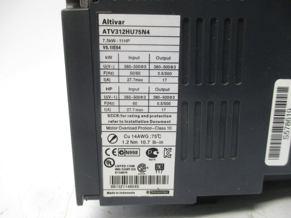 TELEMECANIQUE ATV312HU75N4 380-500V 27.7A UNMP