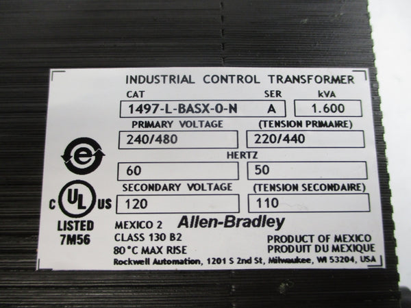 ALLEN BRADLEY 1497-L-BASX-0-N SER. A 240/480V NSNP