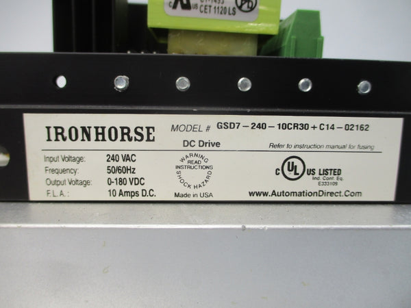 AUTOMATION DIRECT GSD7-240-10CR30+C14-02162 240VAC 10A UNMP