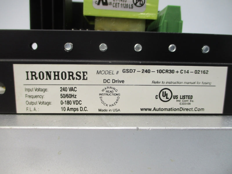 AUTOMATION DIRECT GSD7-240-10CR30+C14-02162 240VAC 10A UNMP