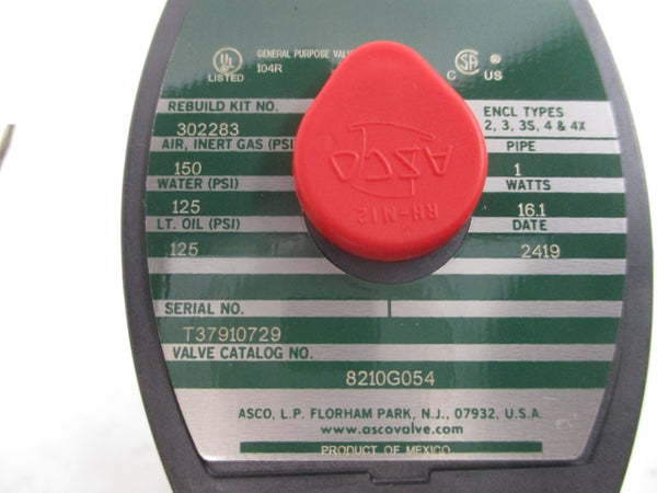 ASCO 8210G054 120V 125-150PSI 1" NSMP