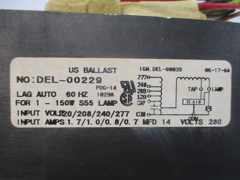 BALLAST DEL-00229 277V 1.7A NSNP