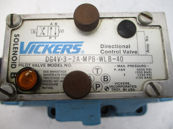 VICKERS F3DG5S82ATMPBWLB20 516310 110-115/120VAC .64/.54A 2250-5000PSI UNMP
