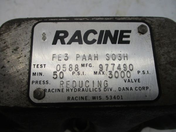 RACINE FE3PAAHS03H 977490 50-3000PSI UNMP