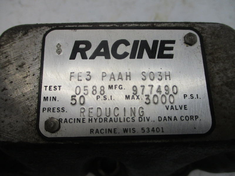 RACINE FE3PAAHS03H 977490 50-3000PSI UNMP