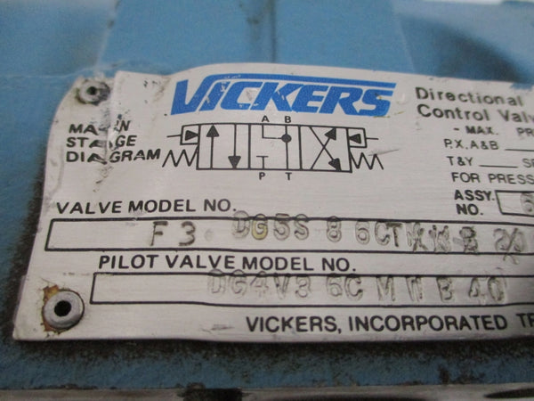 VICKERS F3DG5S86CTMPA5WLB 680920 3000PSI UNMP