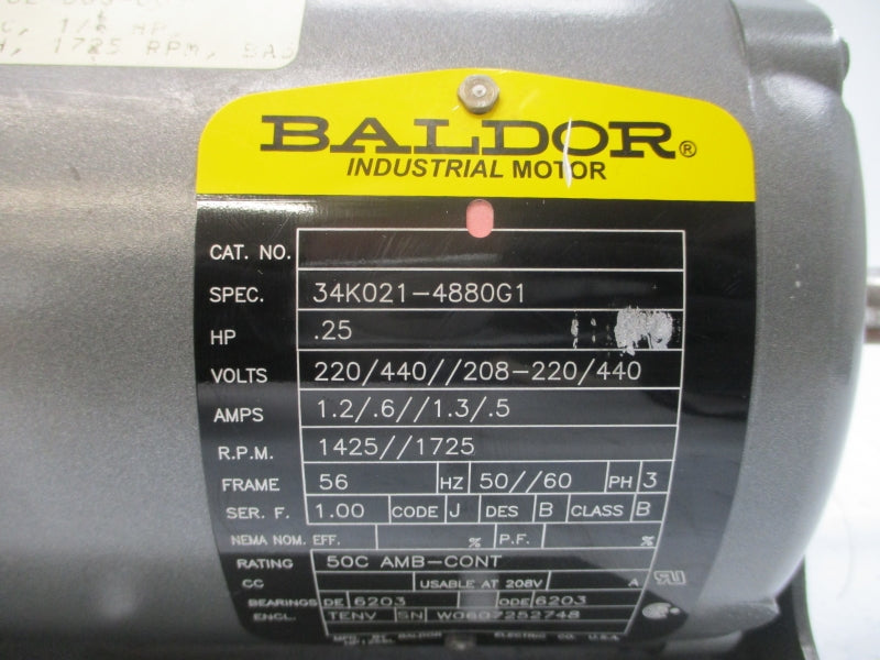 BALDOR 34K021-4880G1 208-220/440V 1.3/.5A NSNP