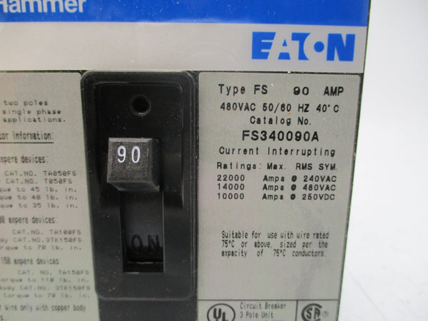 EATON FS340090A SER. A 480VAC 90A NSMP