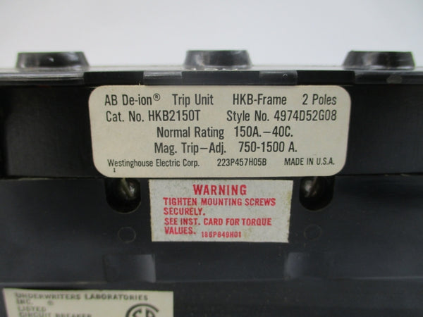 WESTINGHOUSE HKB2150T 4974D52G08 150A NSMP