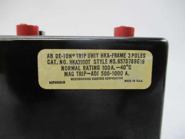 WESTINGHOUSE HKA3100T 657D789G19 100A NSMP