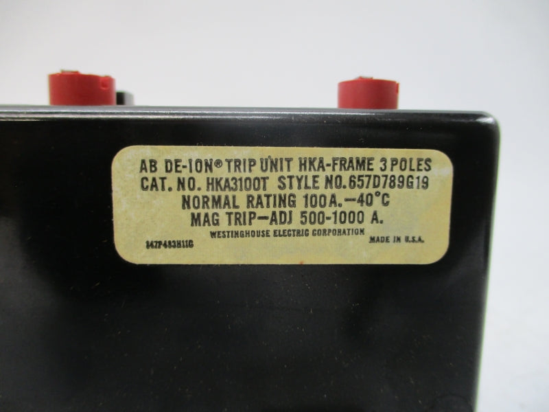 WESTINGHOUSE HKA3100T 657D789G19 100A NSMP