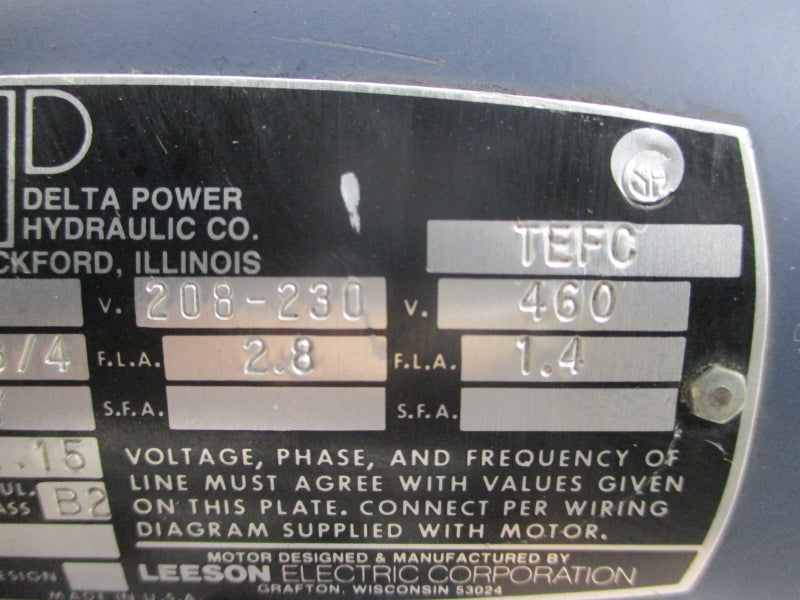 DELTA POWER 30800O03 C6T17FB83A 208-230/460V 2.8/1.4A (AS PICTURED) NSNP