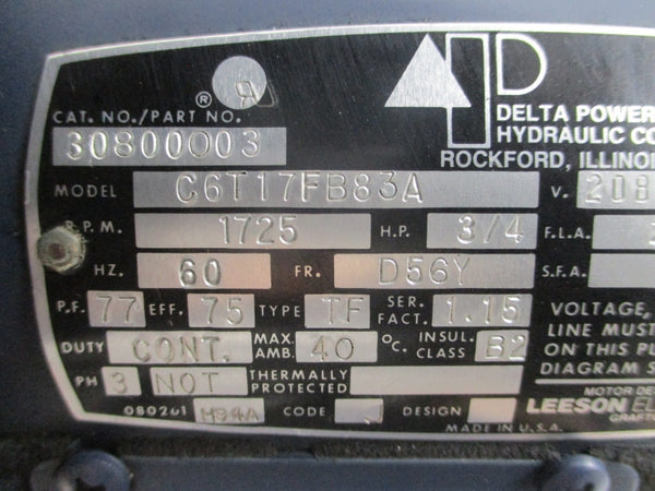 DELTA POWER 30800O03 C6T17FB83A 208-230/460V 2.8/1.4A (AS PICTURED) NSNP