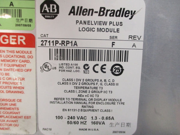 ALLEN BRADLEY 2711P-T12C4A1 SER. A 100-240VAC 1.3-0.65A REV. A UNMP
