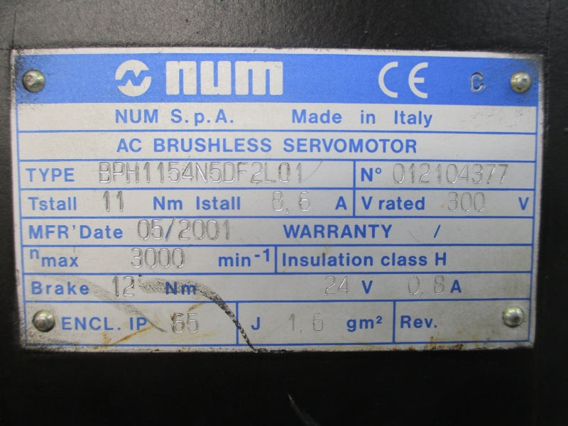 NUM BPH1154N5DF2L01 300VAC 8.6A NSNP