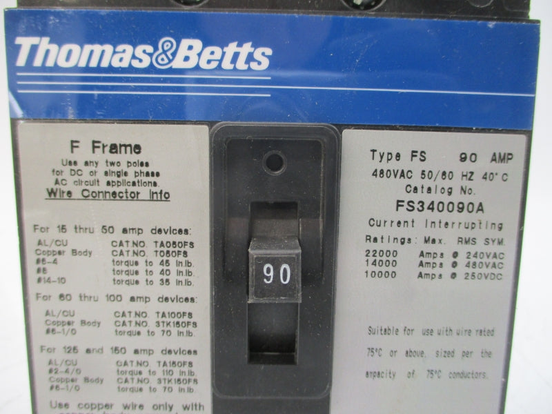 THOMAS & BETTS FS340090A 480VAC 90A NSMP