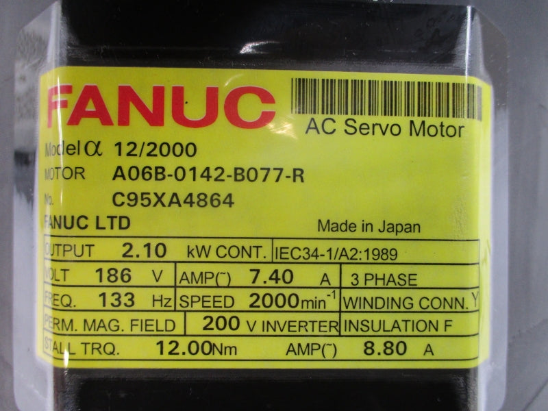 FANUC A06B-0142-B077-R 186VAC 7.40A NSNP