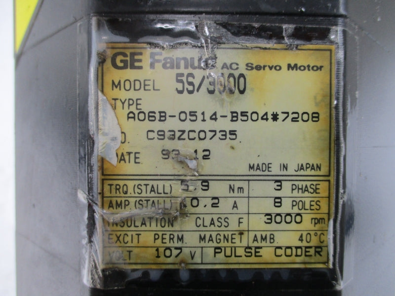 FANUC A06B-0514-B504#7208 107VAC 0.2A NSNP