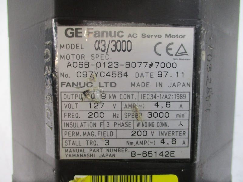 FANUC A06B-0123-B077#7000 127VAC 4.6A NSNP