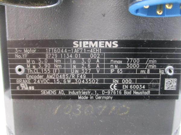 SIEMENS 1FT6044-1AF71-4EH1 327V 3.0/2.6A NSNP