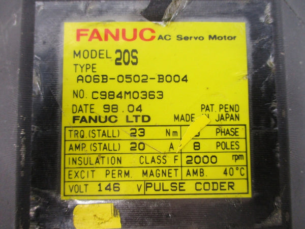 FANUC A06B-0502-B004 146VAC 20A UNMP