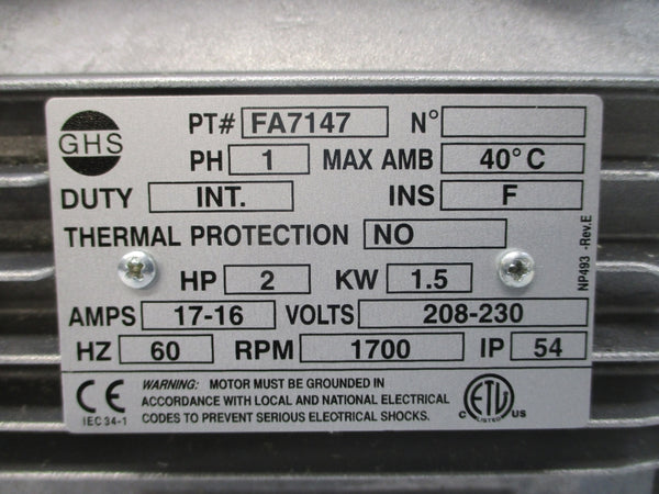 GHS FA7147 P3302-1 208-230V 17-16A NSNP