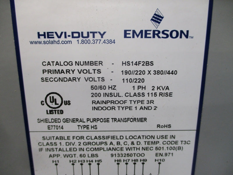 HEVI-DUTY HS14F2BS 380/440V NSMP