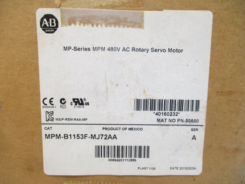 ALLEN BRADLEY MPM-B1153F-MJ72AA SER. A 480VAC 9.2A NSMP
