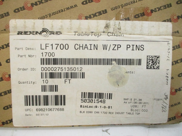 REXNORD LF1700 10' NSMP