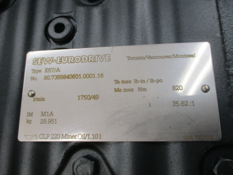 SEW-EURODRIVE K67/A NSNP