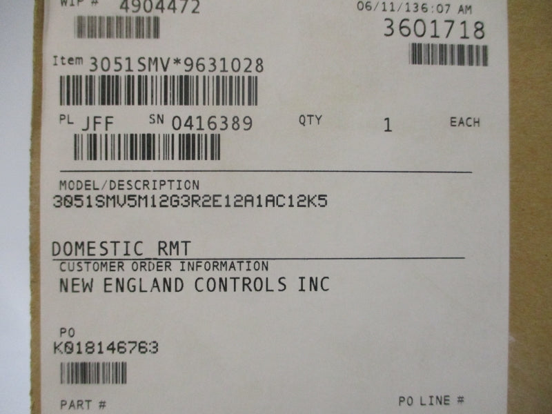 ROSEMOUNT 3051SMV5M12G3R2E12A1AC12K5 800PSI NSMP