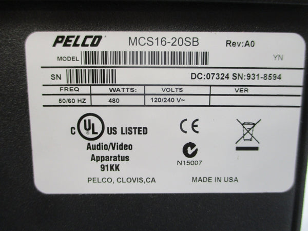 PELCO MCS16-20SB 120/240V 20A REV. A0 NSMP