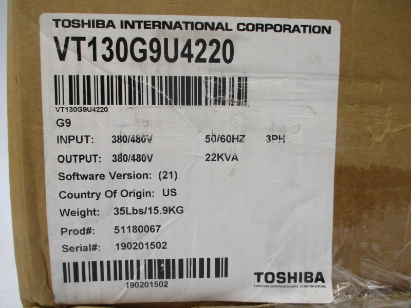 TOSHIBA VT130G9U4220 380/480V 41.6A NSMP