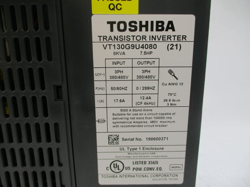 TOSHIBA VT130G9U4080 380/480V 17.6A NSMP