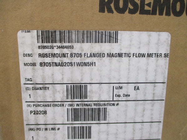 ROSEMOUNT 8705TNA020S1W0N5H1 40VDC 0.5A 275PSI NSMP