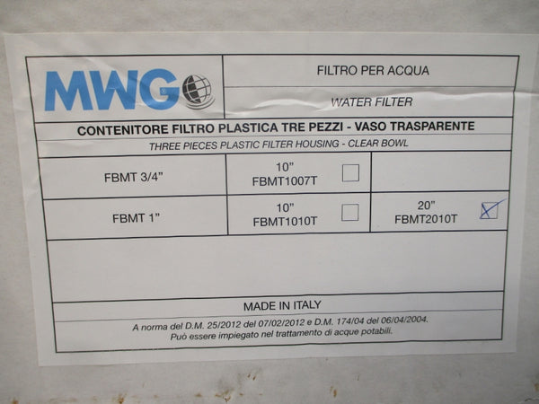 MWG FBMT2010T 116PSI 20" NSMP