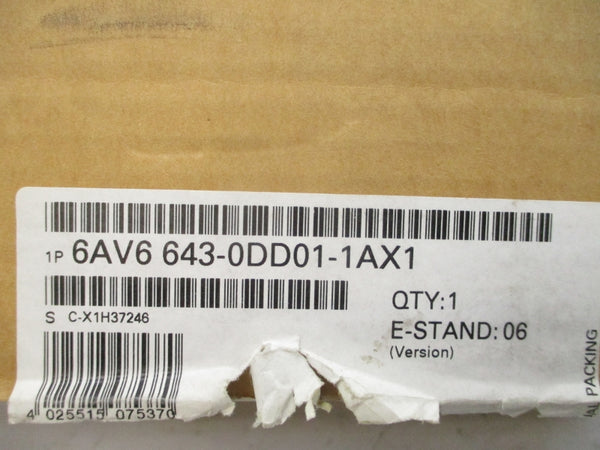 SIEMENS 6AV6643-0DD01-1AX1 24VDC 0.8A NSMP