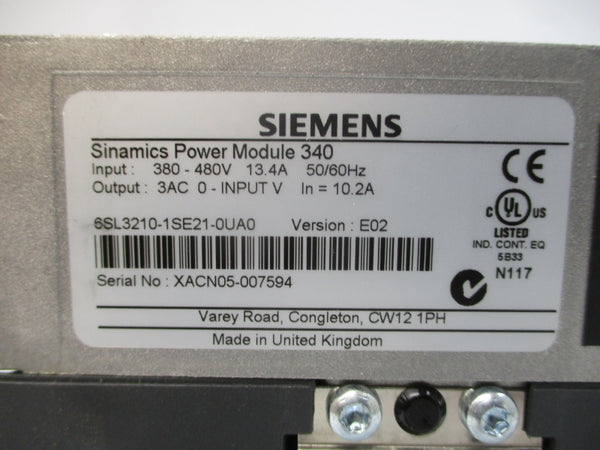 SIEMENS 6SL3210-1SE21-0UA0 380-480VAC 13.4A NSMP