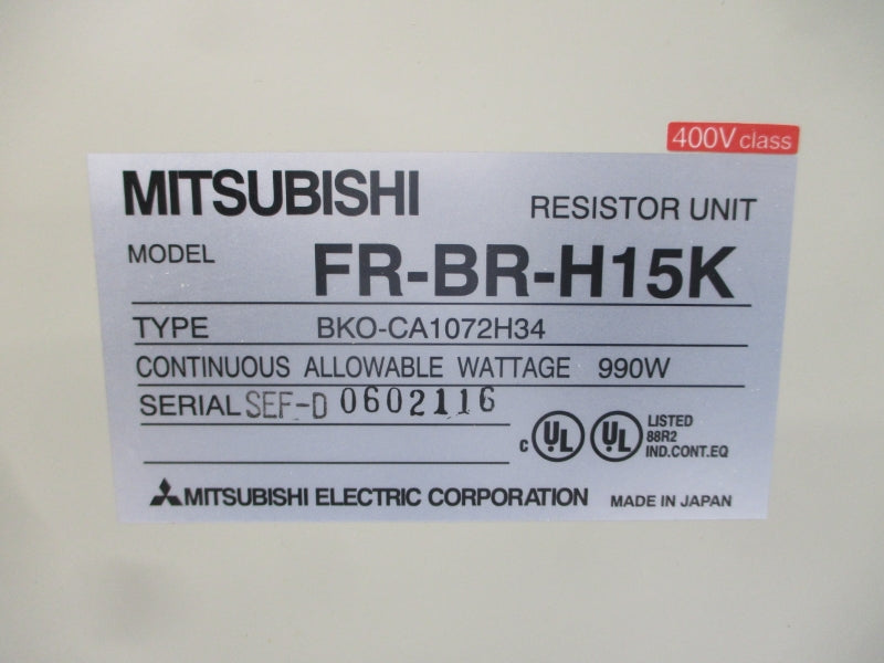 MITSUBISHI FR-BR-H15K BKO-CA1072H34 460V NSMP