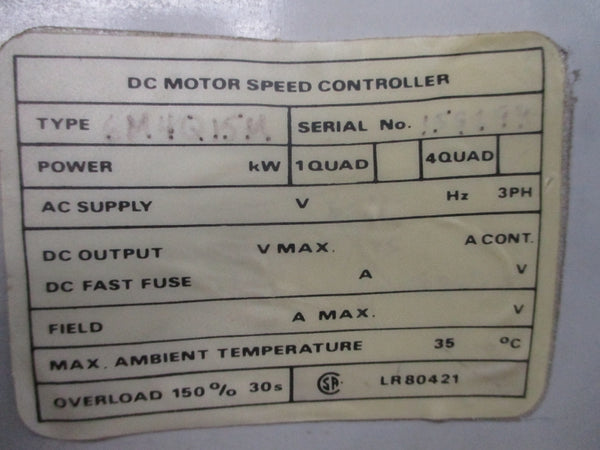EMERSON INDUSTRIAL CONTROLS 6M4Q15M NSNP