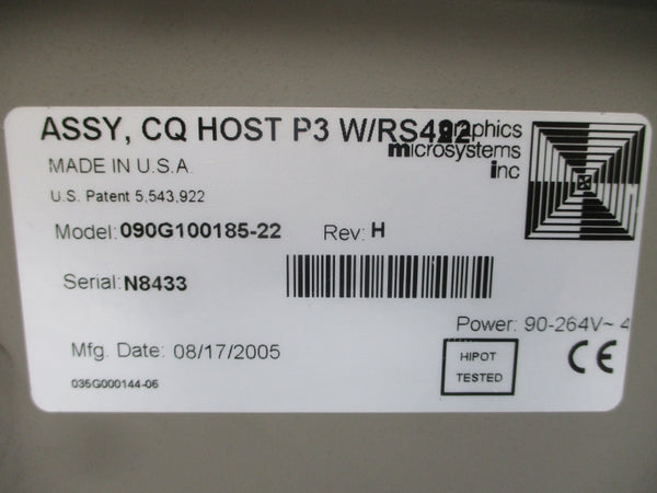 GRAPHICS MICROSYSTEMS 090G100185-22 90-264V REV. H NSNP